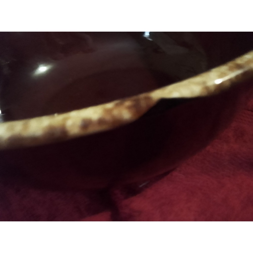 VTG Brown Drip Large Batter Bowl 10" X 5" Deep HP Co Oven Proof U.S.A - Picture 6 of 7